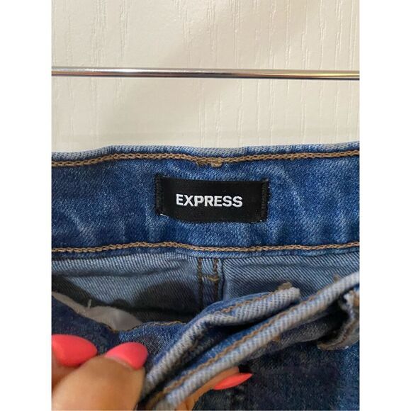 Express Balloon leg denim super high rise jeans size 6 - Picture 3 of 7